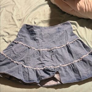 Blue Blush Denim Skirt